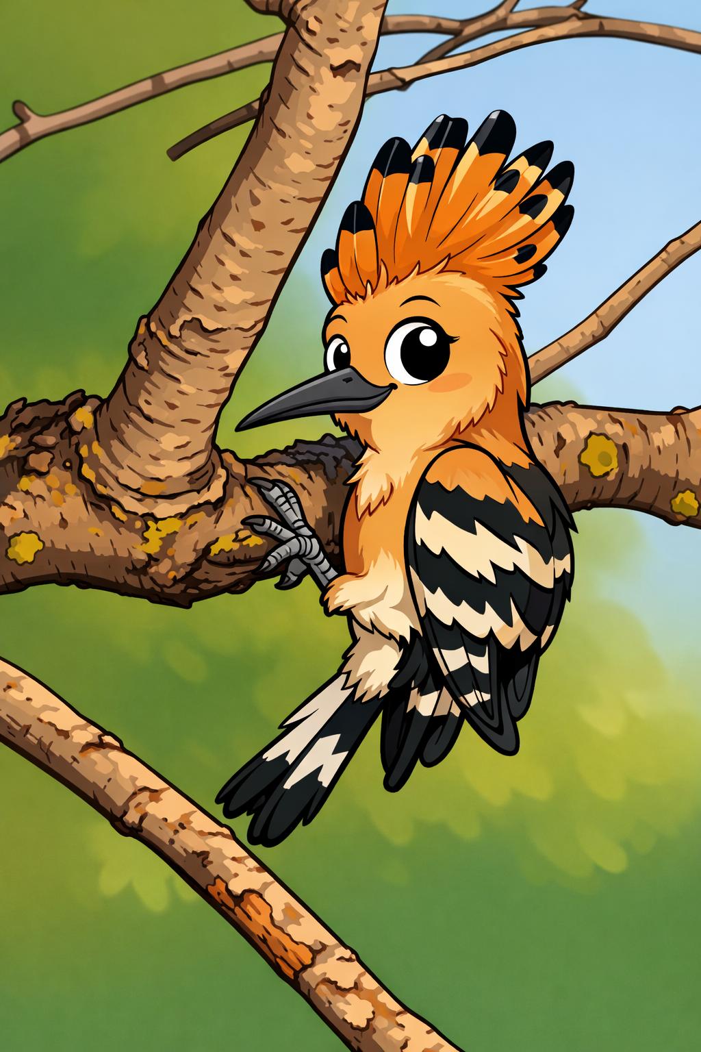 fotografía de Abubilla divertida