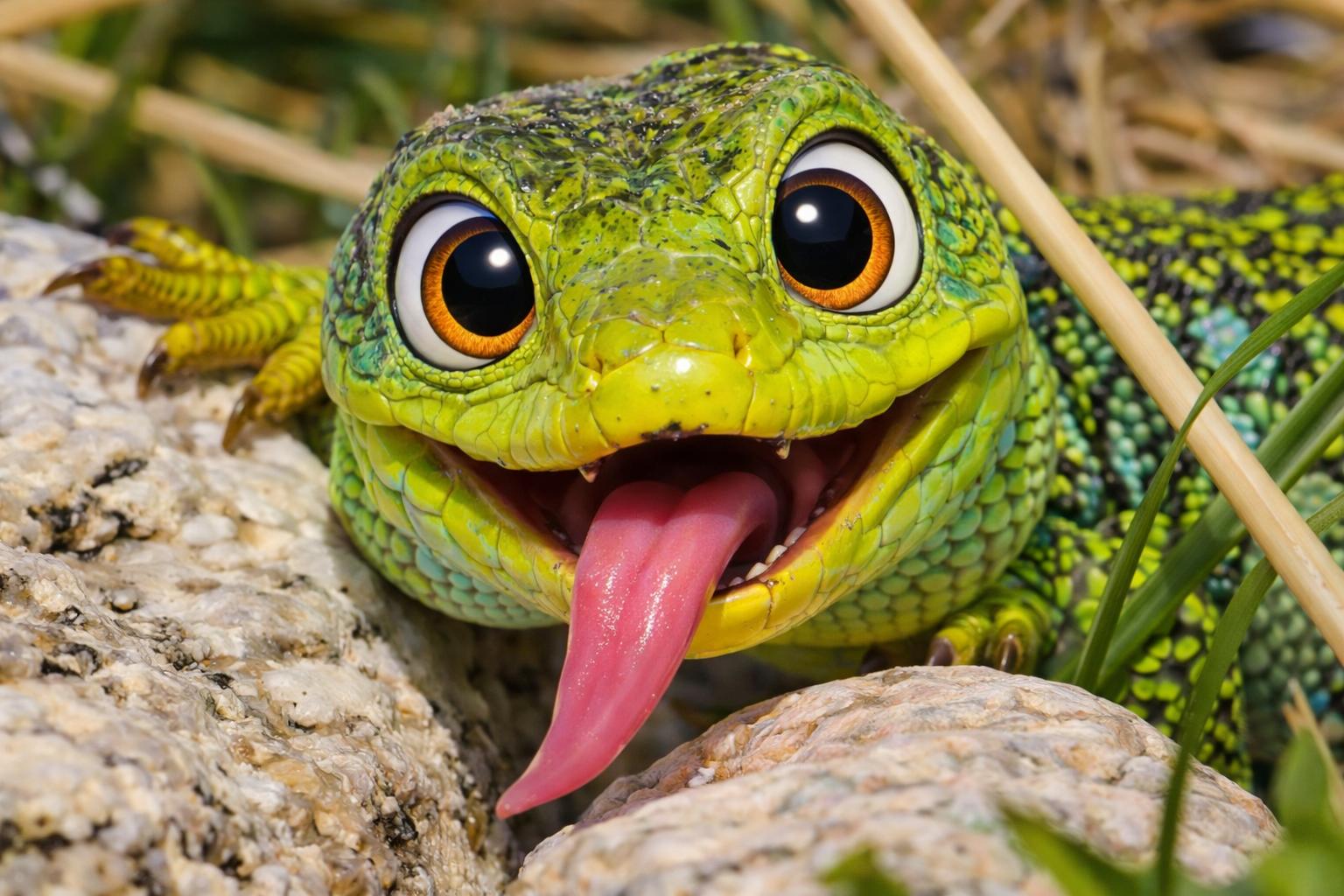 fotografía de Lagarto arnal u ocelado