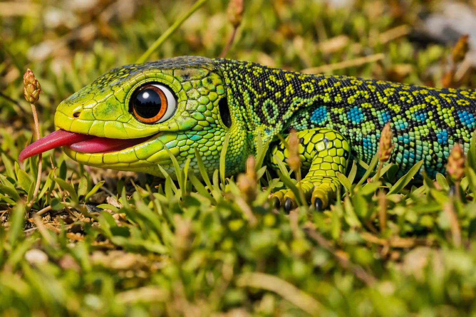 fotografía de Lagarto arnal u ocelado