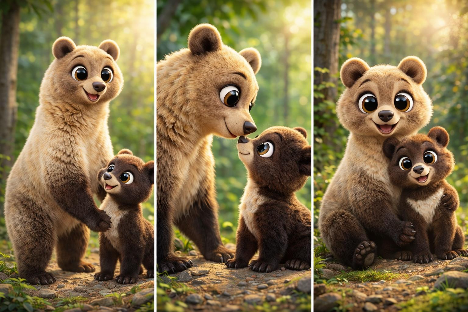 fotografía de Osita con su osezno