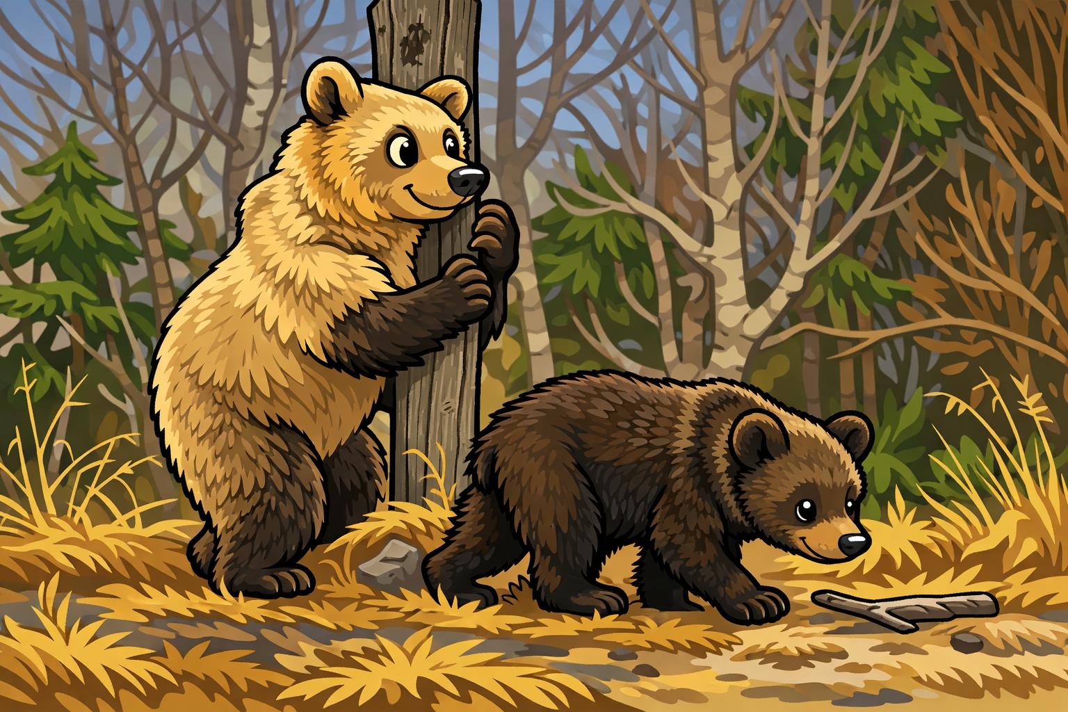 fotografía de Osezno con su madre osa 