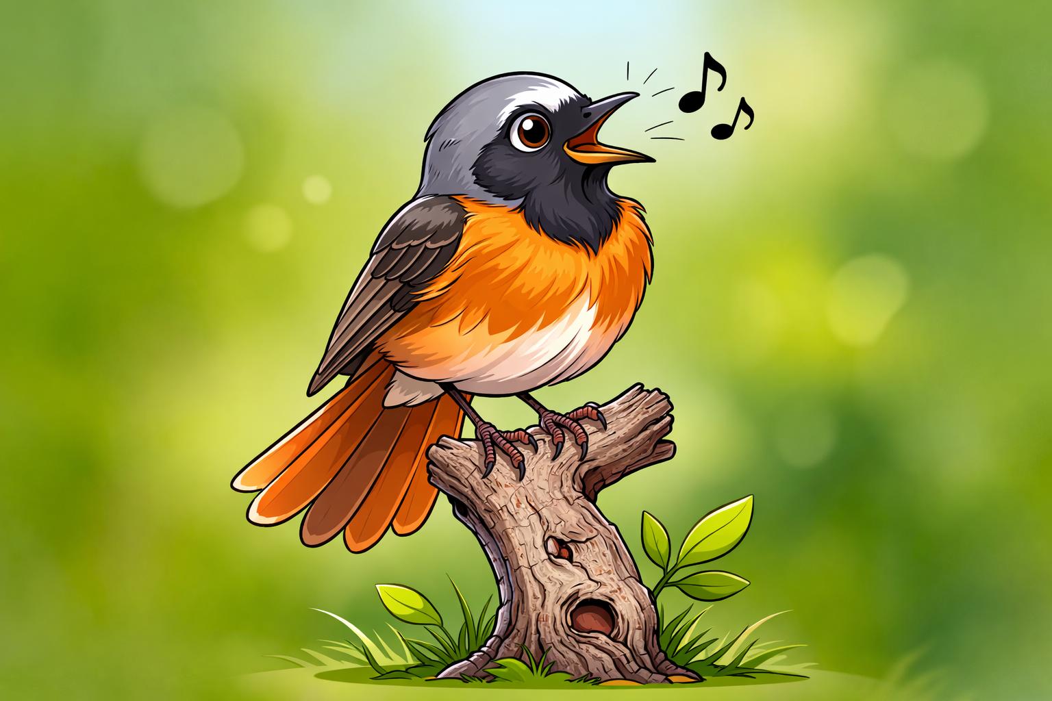 fotografía de Colirrojo real cantando