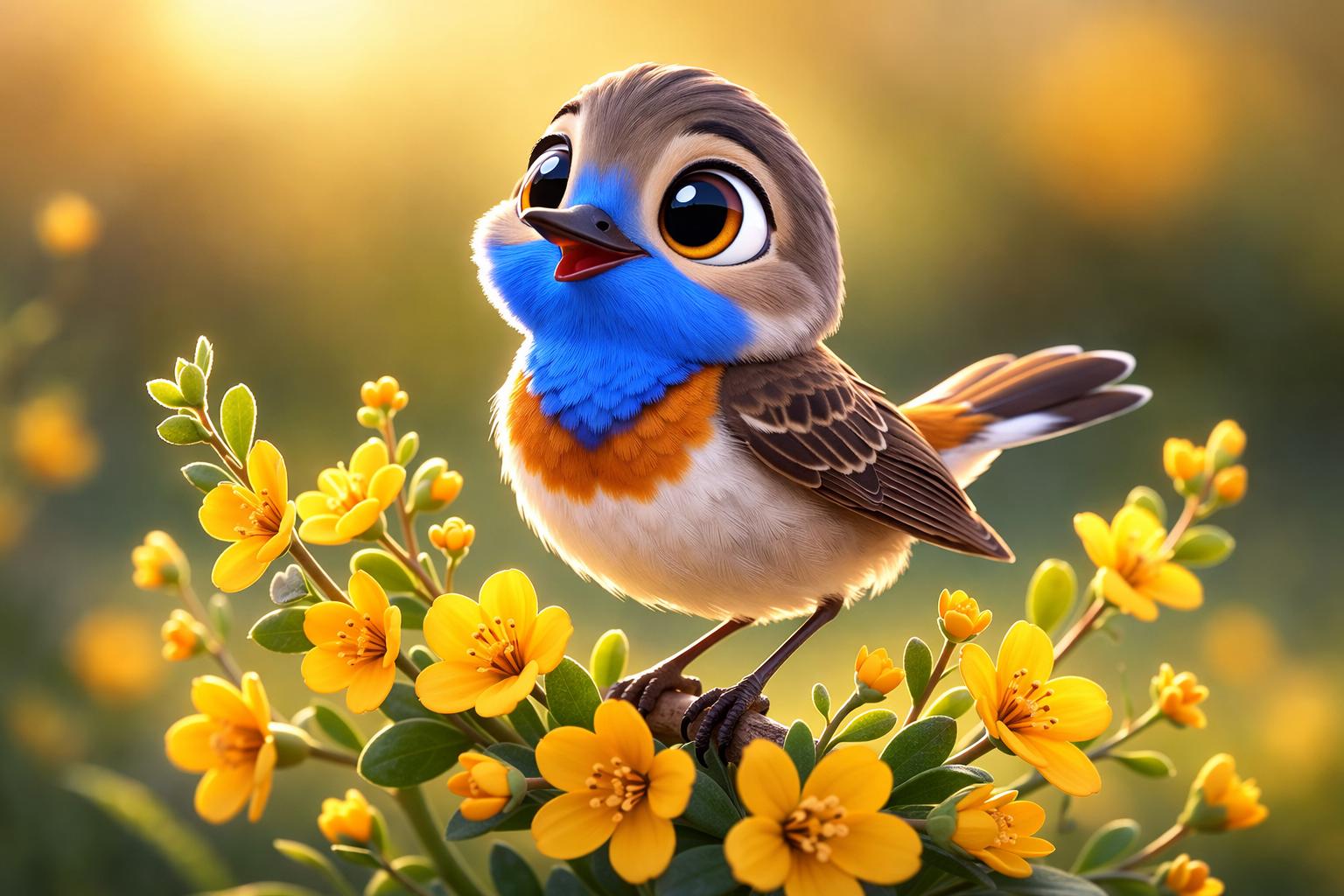 fotografía de Ruiseñor pechiazul