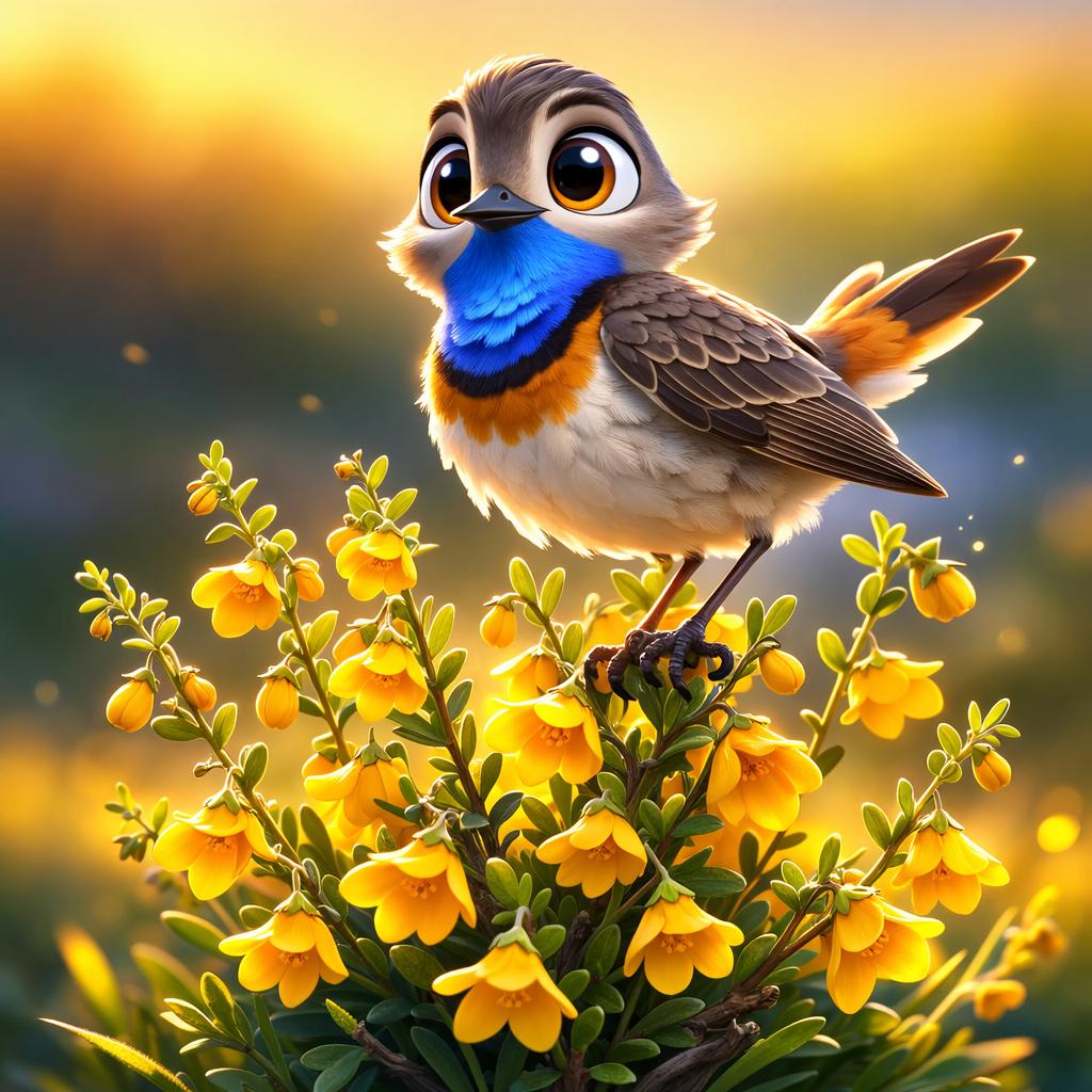 fotografía de Ruiseñor pechiazul