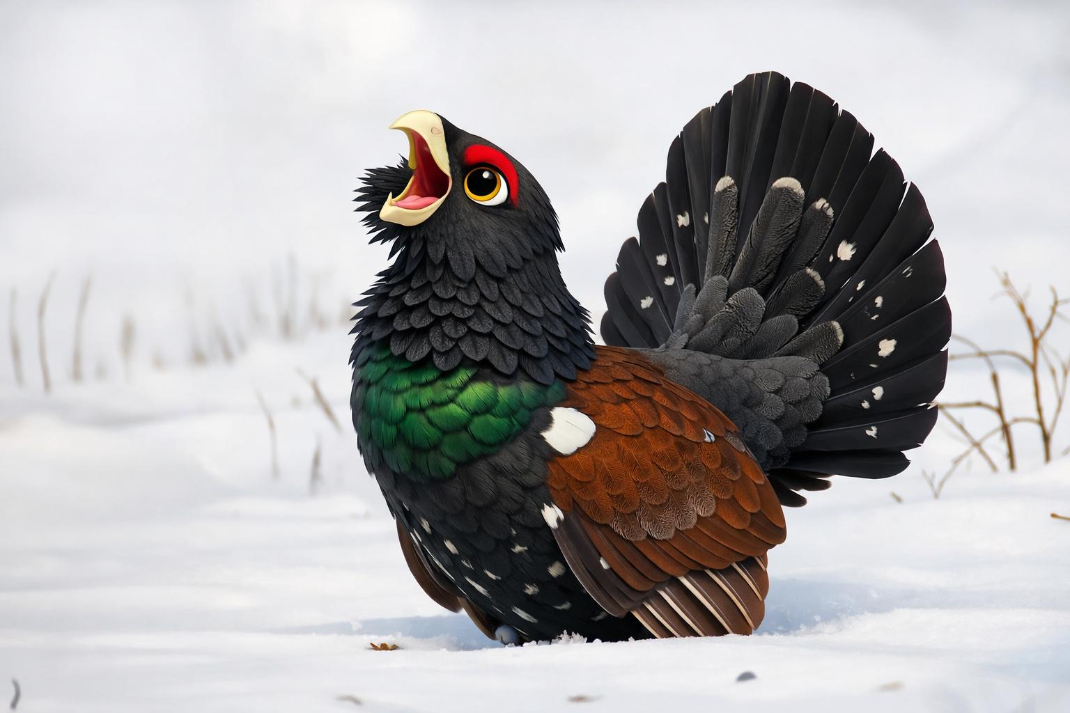 fotografía de Urogallo alegre