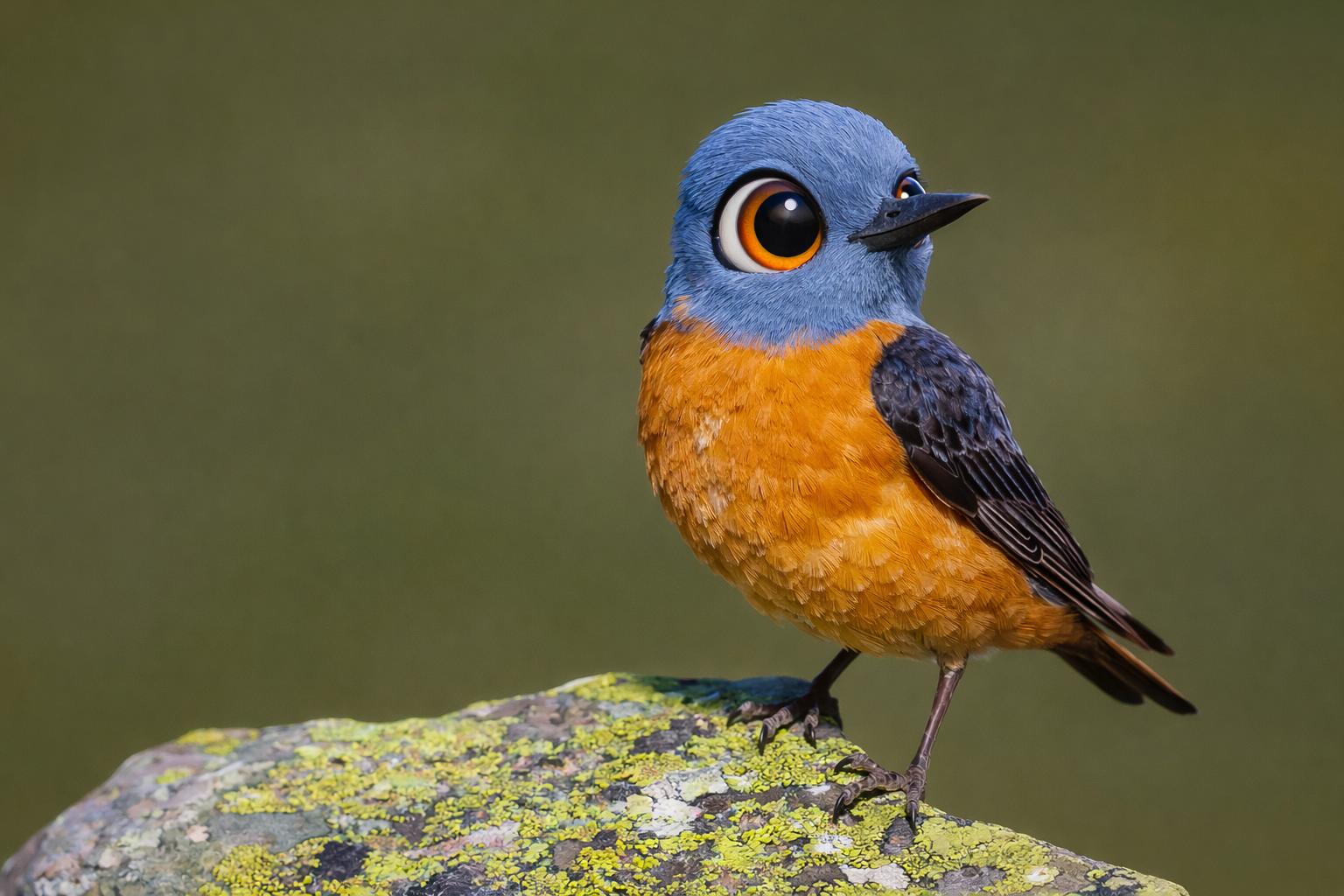 fotografía de Cartoon - Roquero rojo